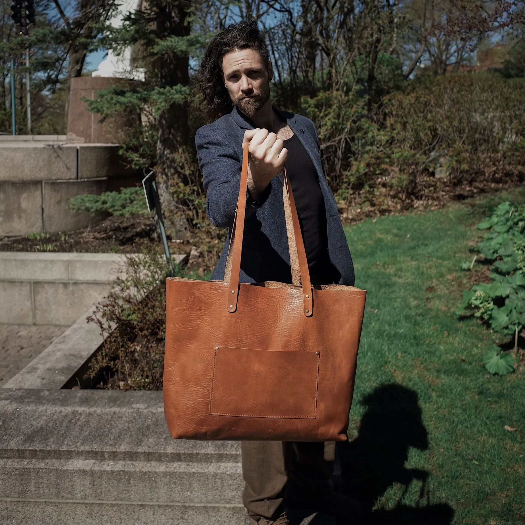 Dunham Leather Tote Bag – English Tan Edition