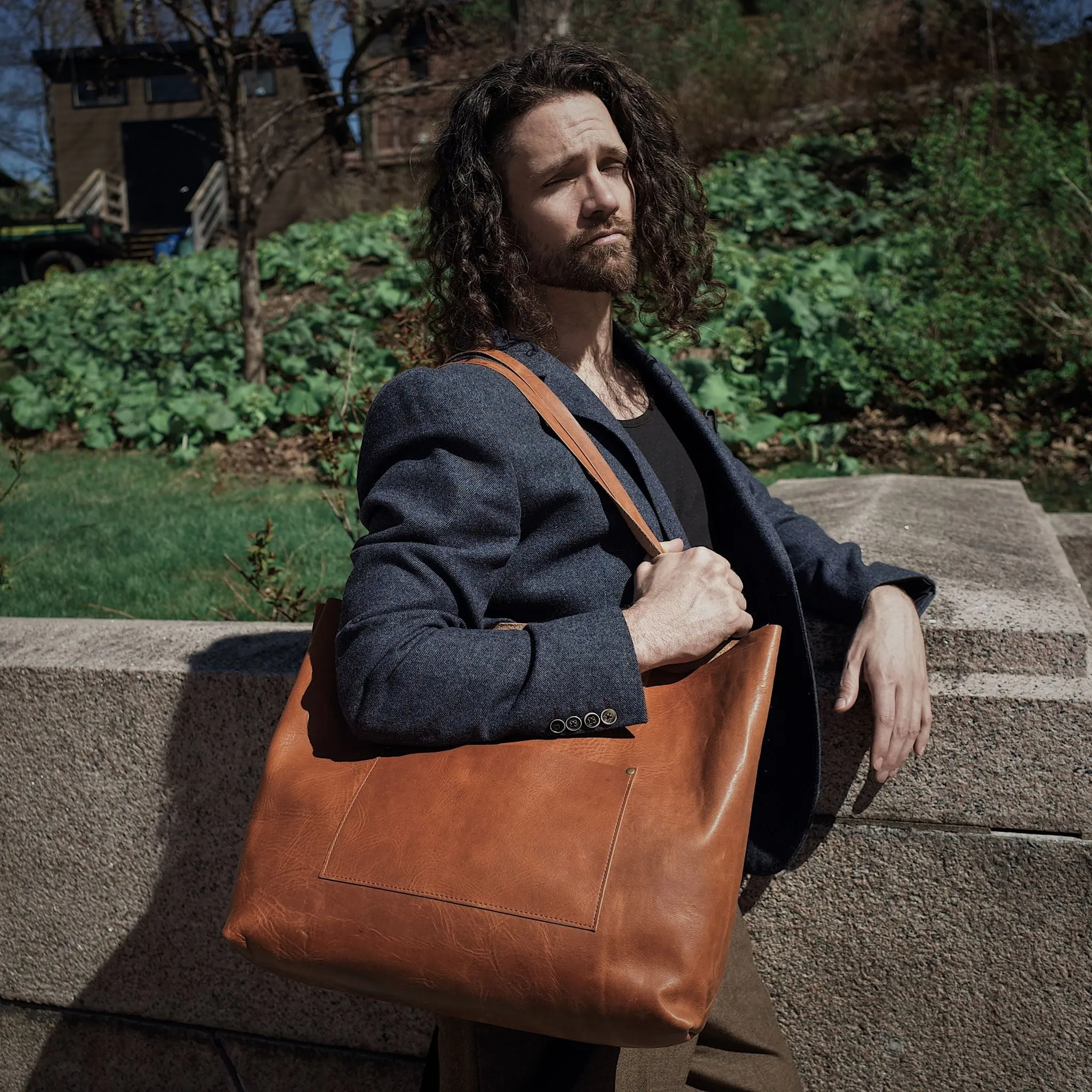 Dunham Leather Tote Bag – English Tan Edition