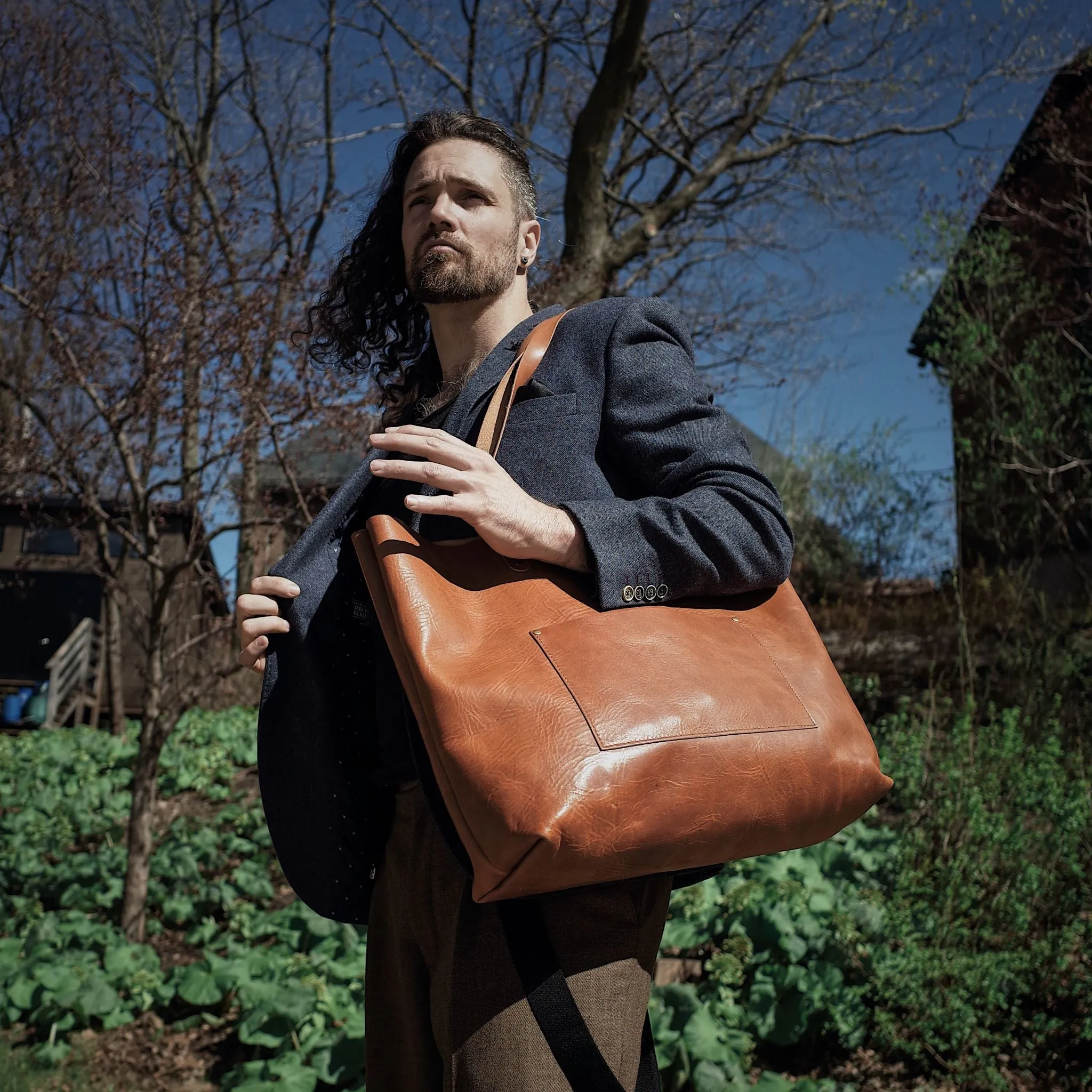 Dunham Leather Tote Bag – English Tan Edition