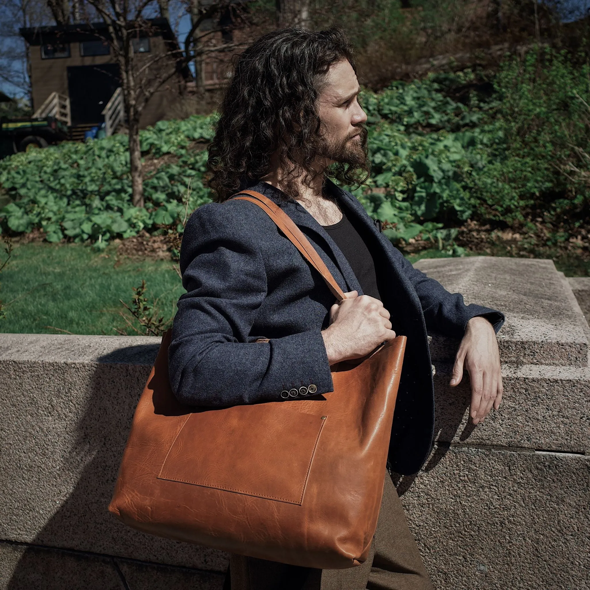 Dunham Leather Tote Bag – English Tan Edition