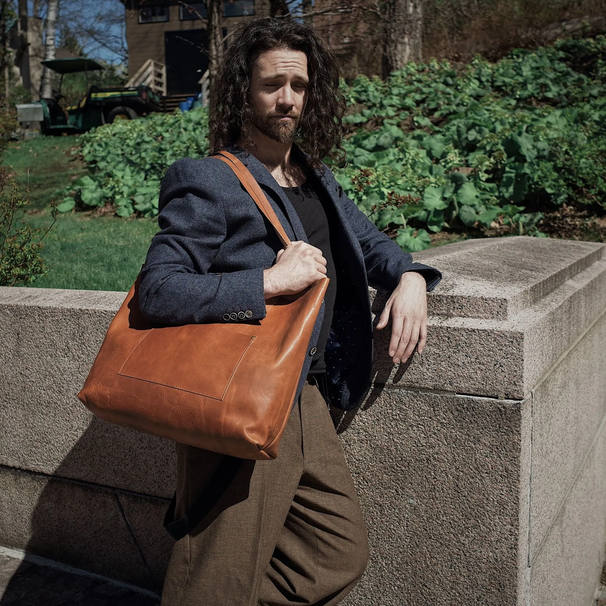 Dunham Leather Tote Bag – English Tan Edition