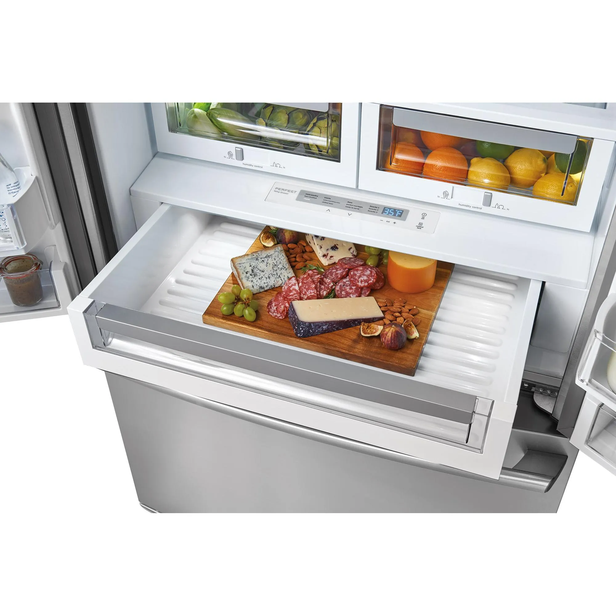 Electrolux 36-inch, 21.5 cu. ft. Counter-Depth French 3-Door Refrigerator with Wave-Touch® Controls EW23BC87SS