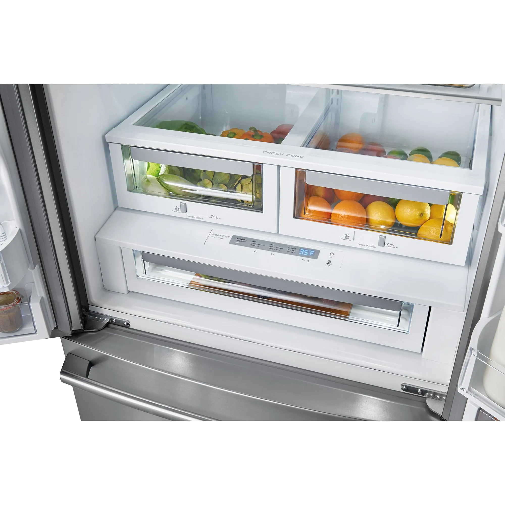 Electrolux 36-inch, 21.5 cu. ft. Counter-Depth French 3-Door Refrigerator with Wave-Touch® Controls EW23BC87SS