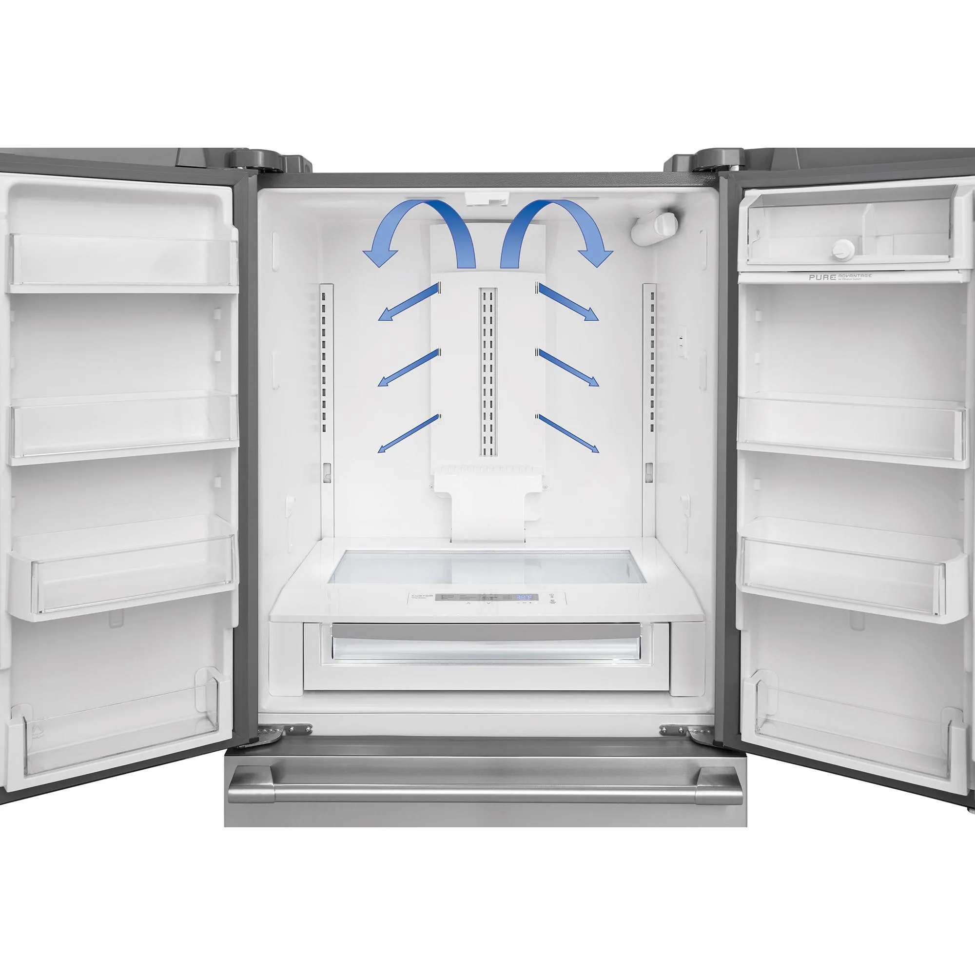 Electrolux 36-inch, 21.5 cu. ft. Counter-Depth French 3-Door Refrigerator with Wave-Touch® Controls EW23BC87SS