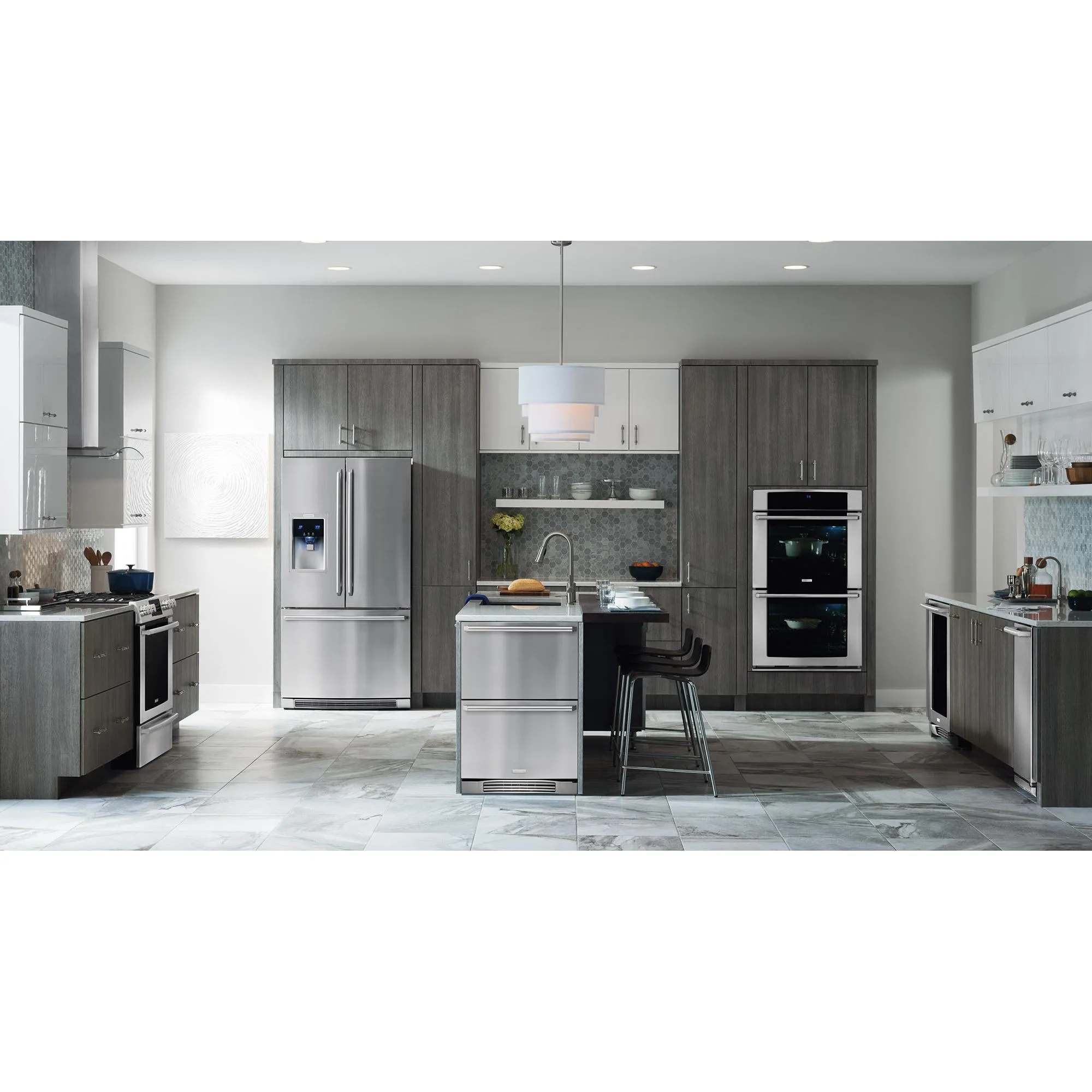 Electrolux 36-inch, 21.5 cu. ft. Counter-Depth French 3-Door Refrigerator with Wave-Touch® Controls EW23BC87SS