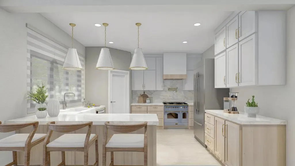 Elegant 3-Bedroom Home Plan with Spacious Porch and Front Garage