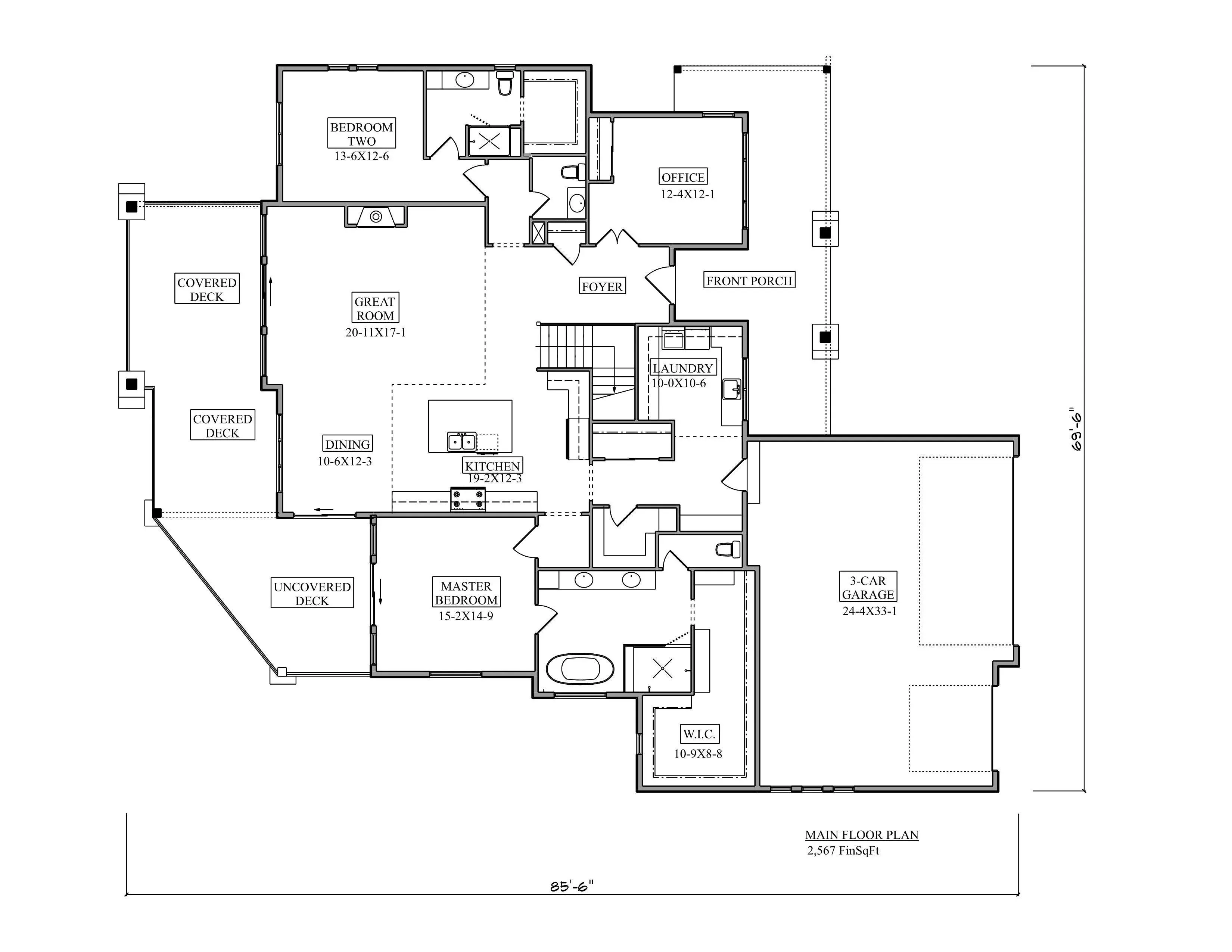 Elegant 3-bedroom home with open layout and spacious basement.