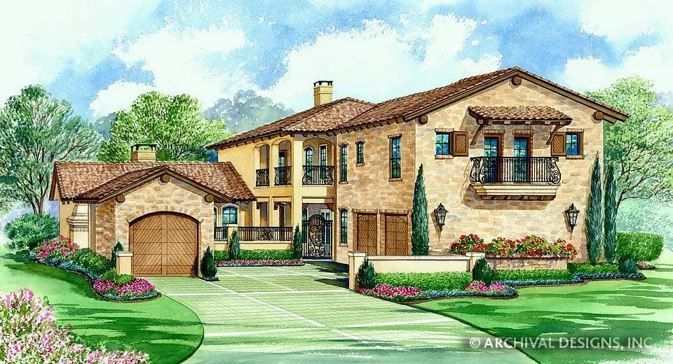 Elegant 4-Bedroom Home with Courtyard Garage and Spacious Interiors