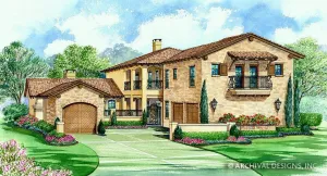 Elegant 4-Bedroom Home with Courtyard Garage and Spacious Interiors