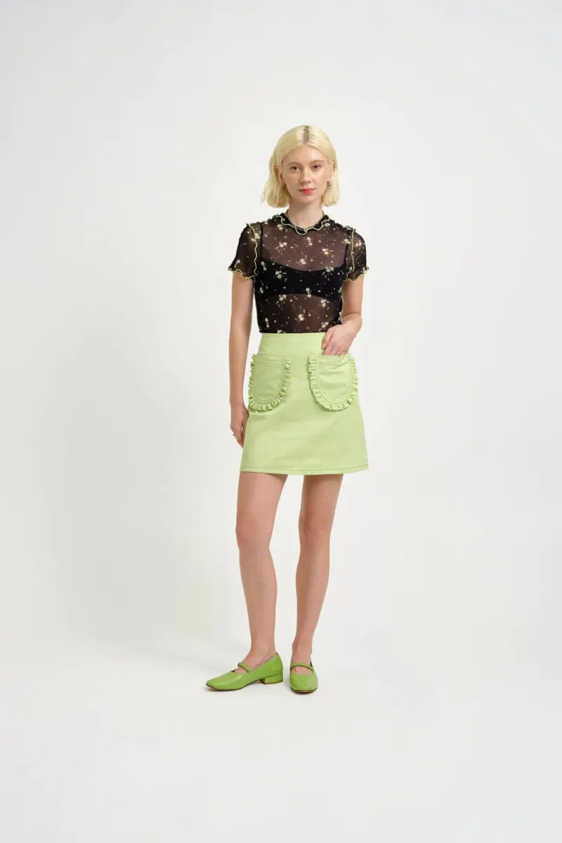 Eliza Faulkner Remy Tee (Black Floral Mesh)