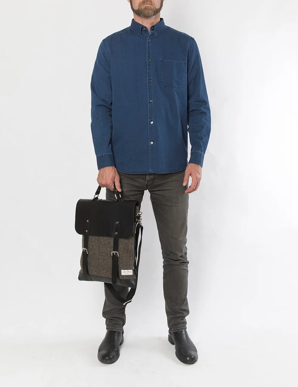 Enter Accessories Harris Tweed Messenger Tote