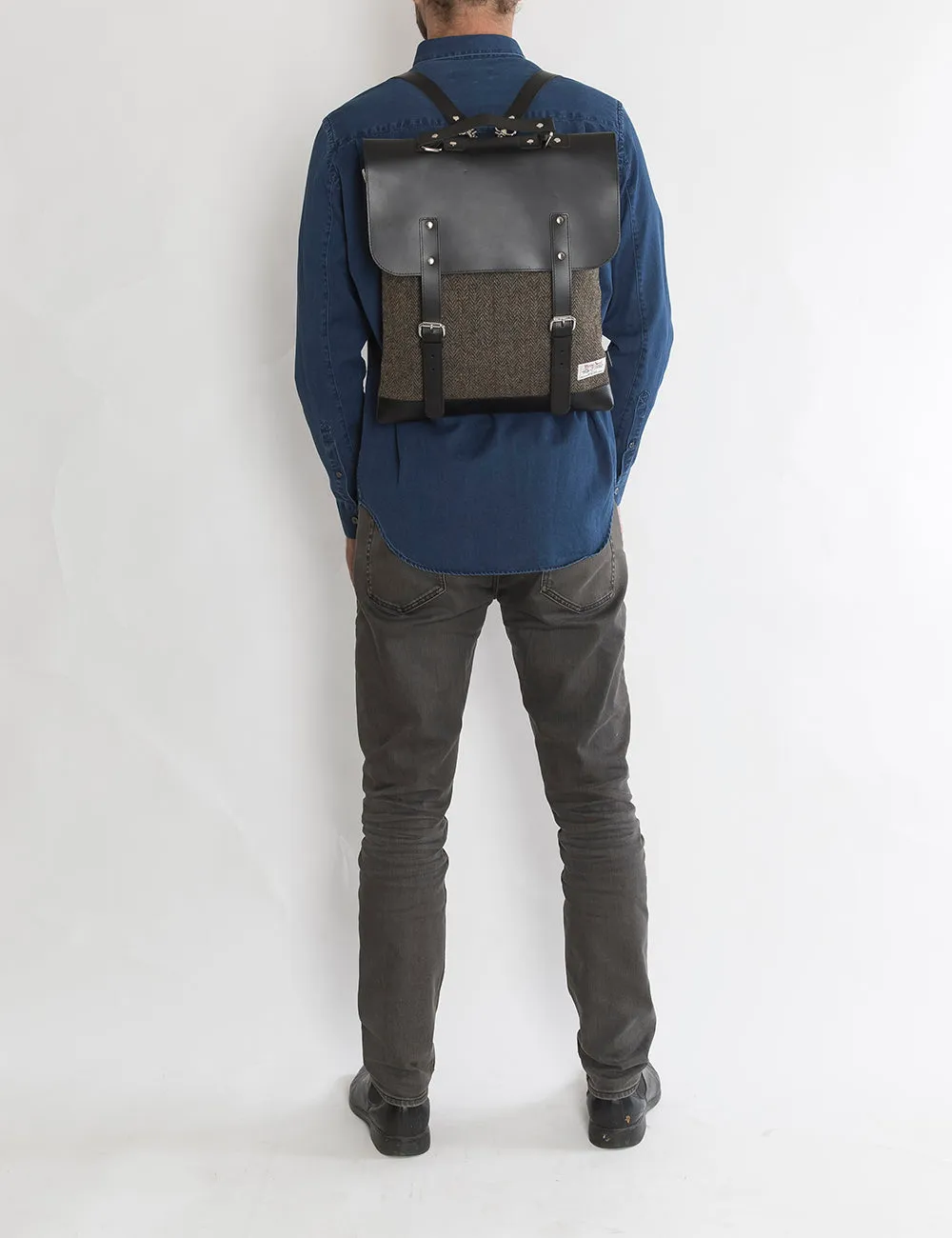 Enter Accessories Harris Tweed Messenger Tote