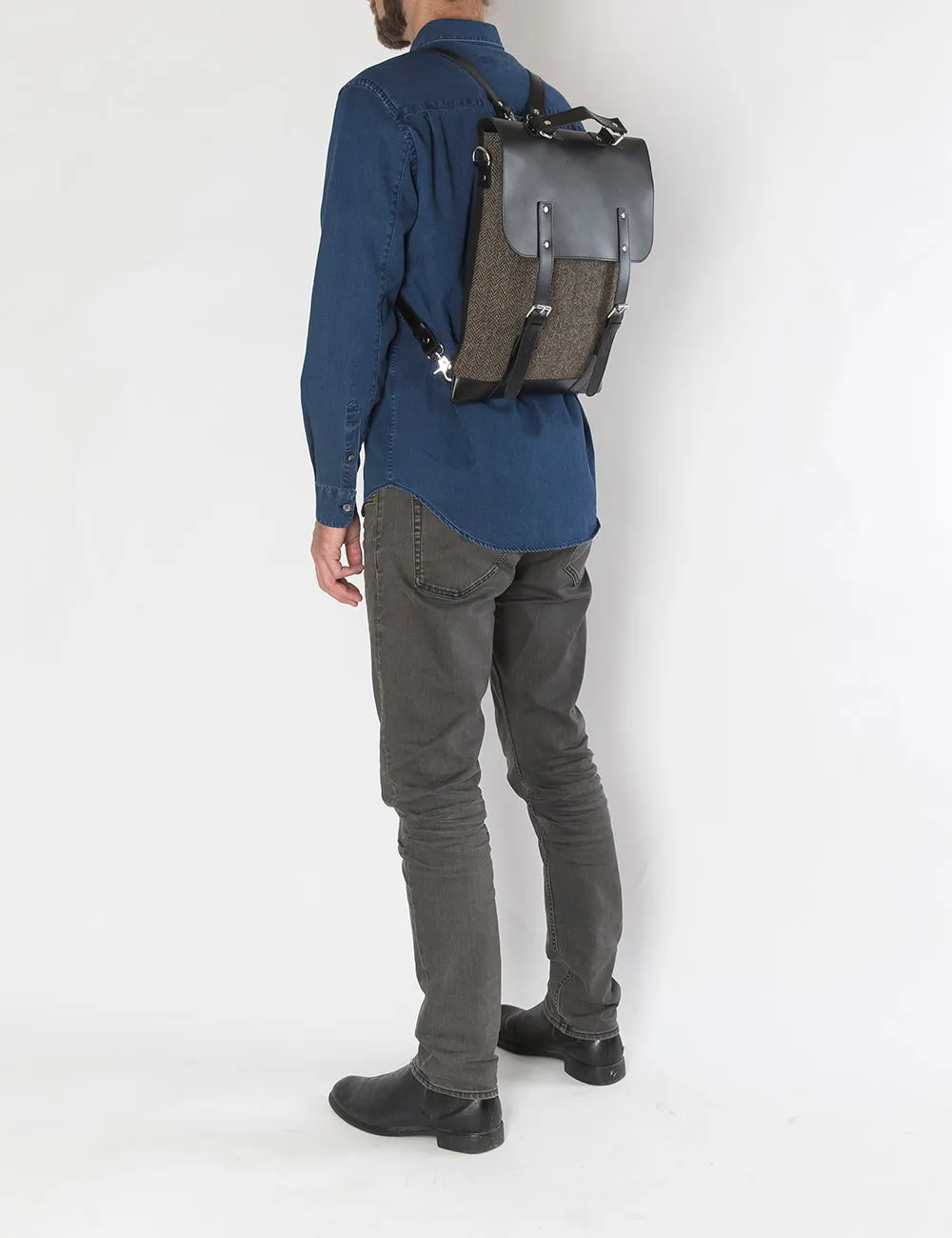 Enter Accessories Harris Tweed Messenger Tote