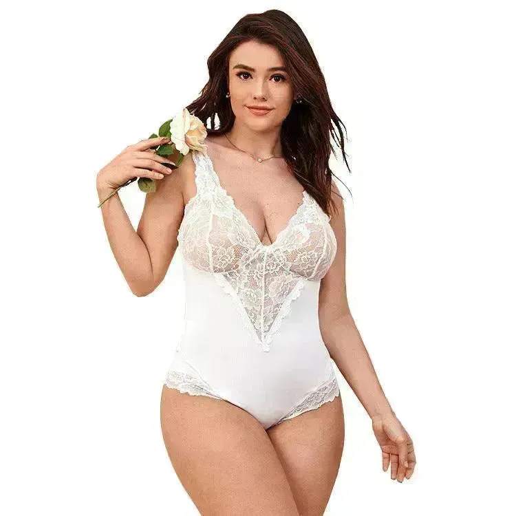 Erotic Lingerie Charming Lace Jumpsuit