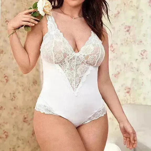 Erotic Lingerie Charming Lace Jumpsuit