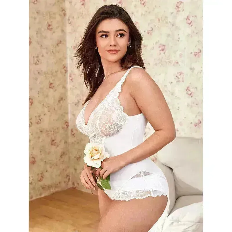 Erotic Lingerie Charming Lace Jumpsuit