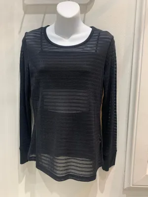EverSassy by Dolcezza, 11460 Striped Mesh Tunic