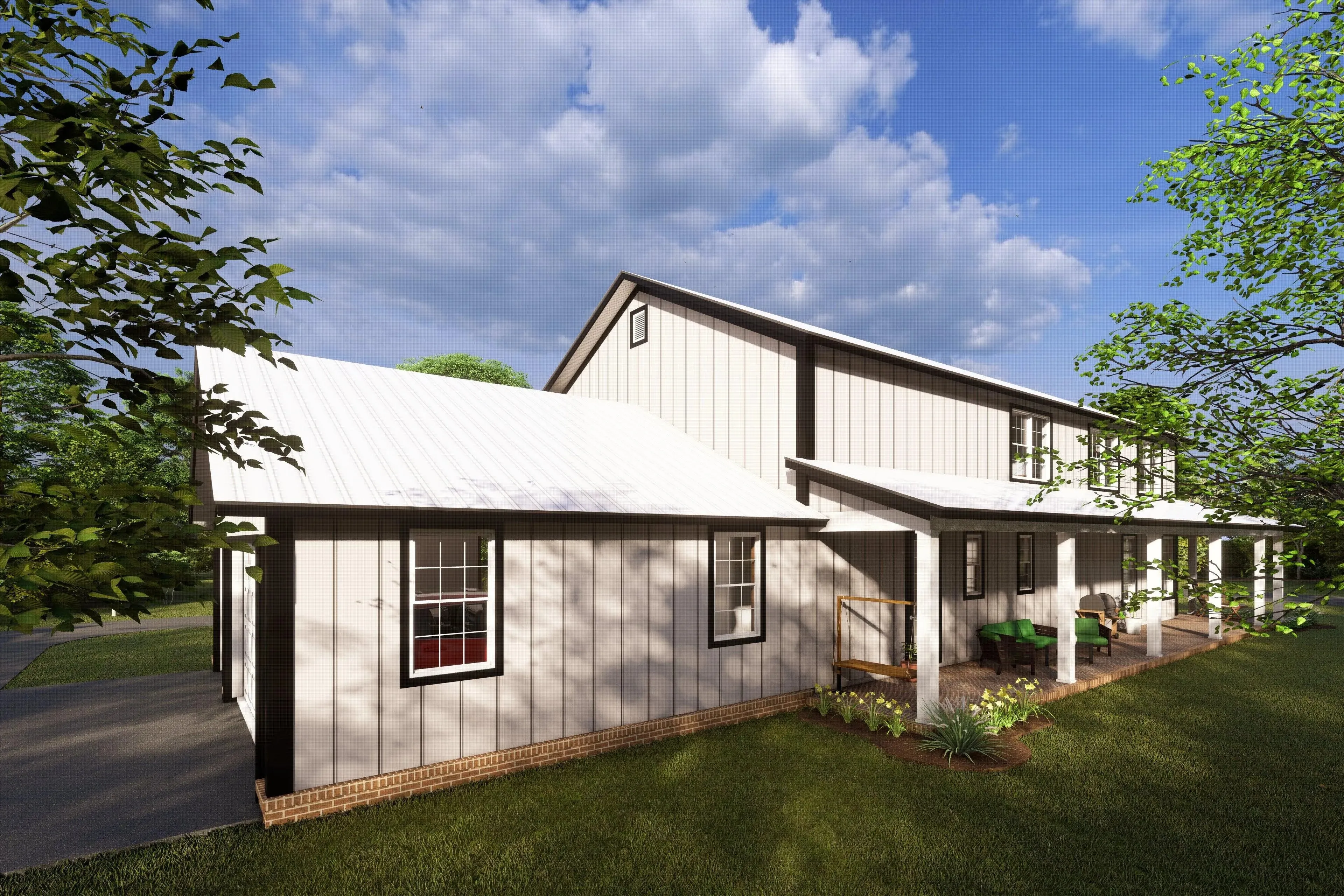 Experience Modern Living in This Spacious 4-Bedroom Barndominium Style Home