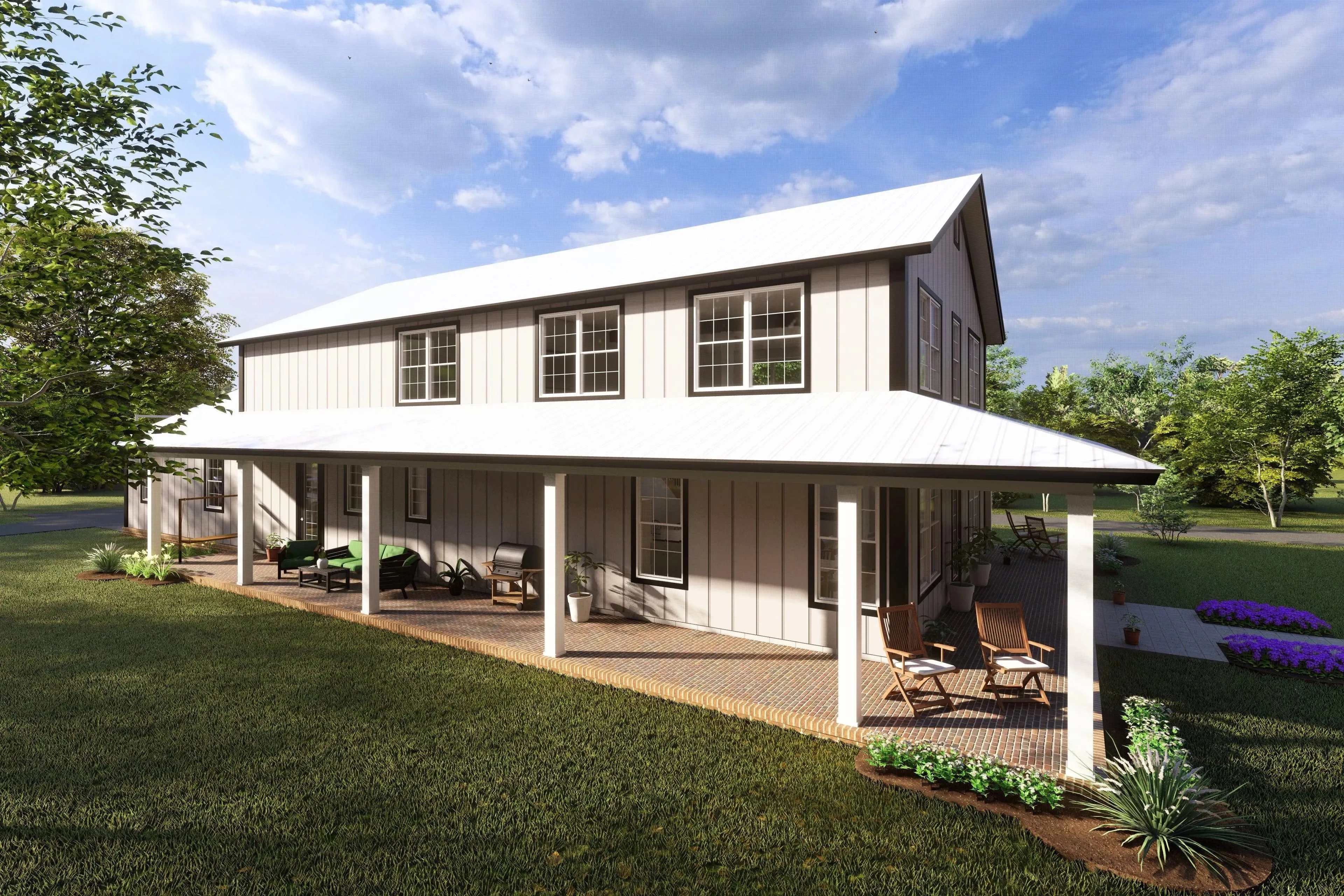 Experience Modern Living in This Spacious 4-Bedroom Barndominium Style Home