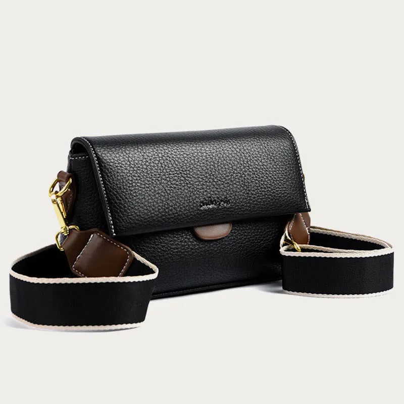 Faux Leather Crossbody Cell Phone Purse with 2 Shoulder Strap