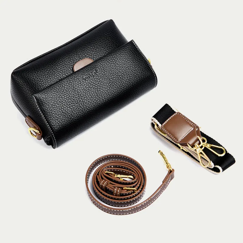 Faux Leather Crossbody Cell Phone Purse with 2 Shoulder Strap