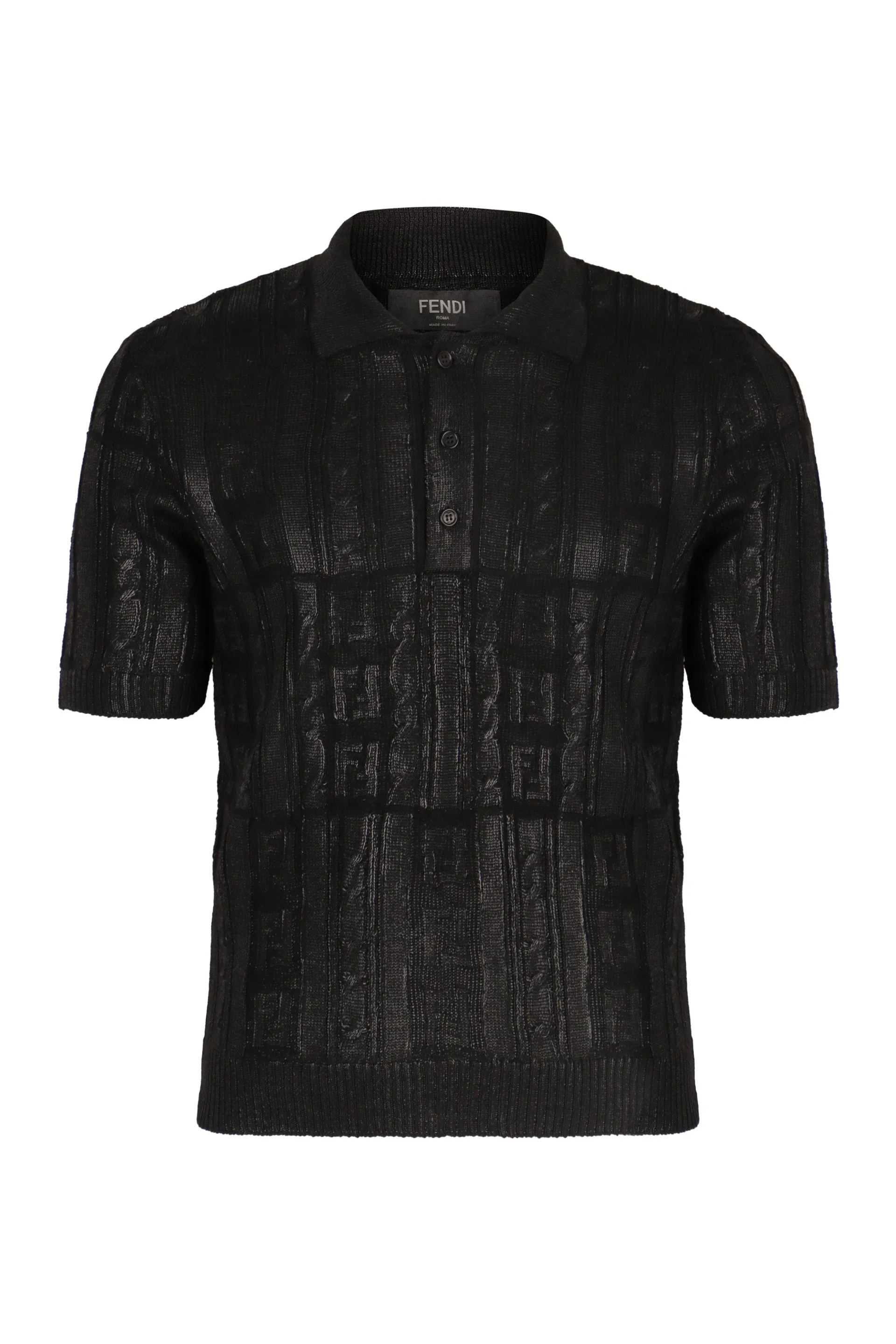 FENDI Knit Wool Polo Shirt