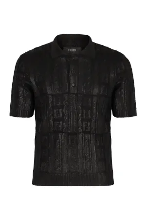 FENDI Knit Wool Polo Shirt