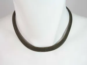 Flat Mesh Choker Necklace