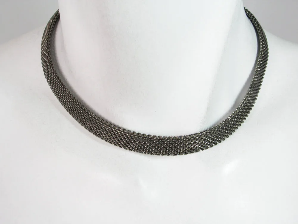 Flat Mesh Choker Necklace