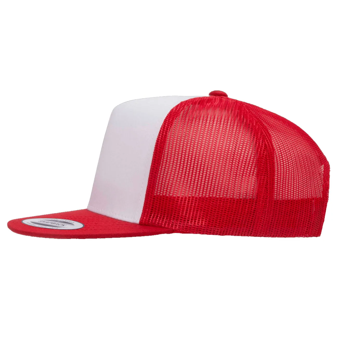 Flexfit Yupoong Classic White Front Panel Adjustable Trucker Cap
