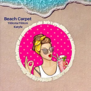 Girl and juice resort rug - amn#159