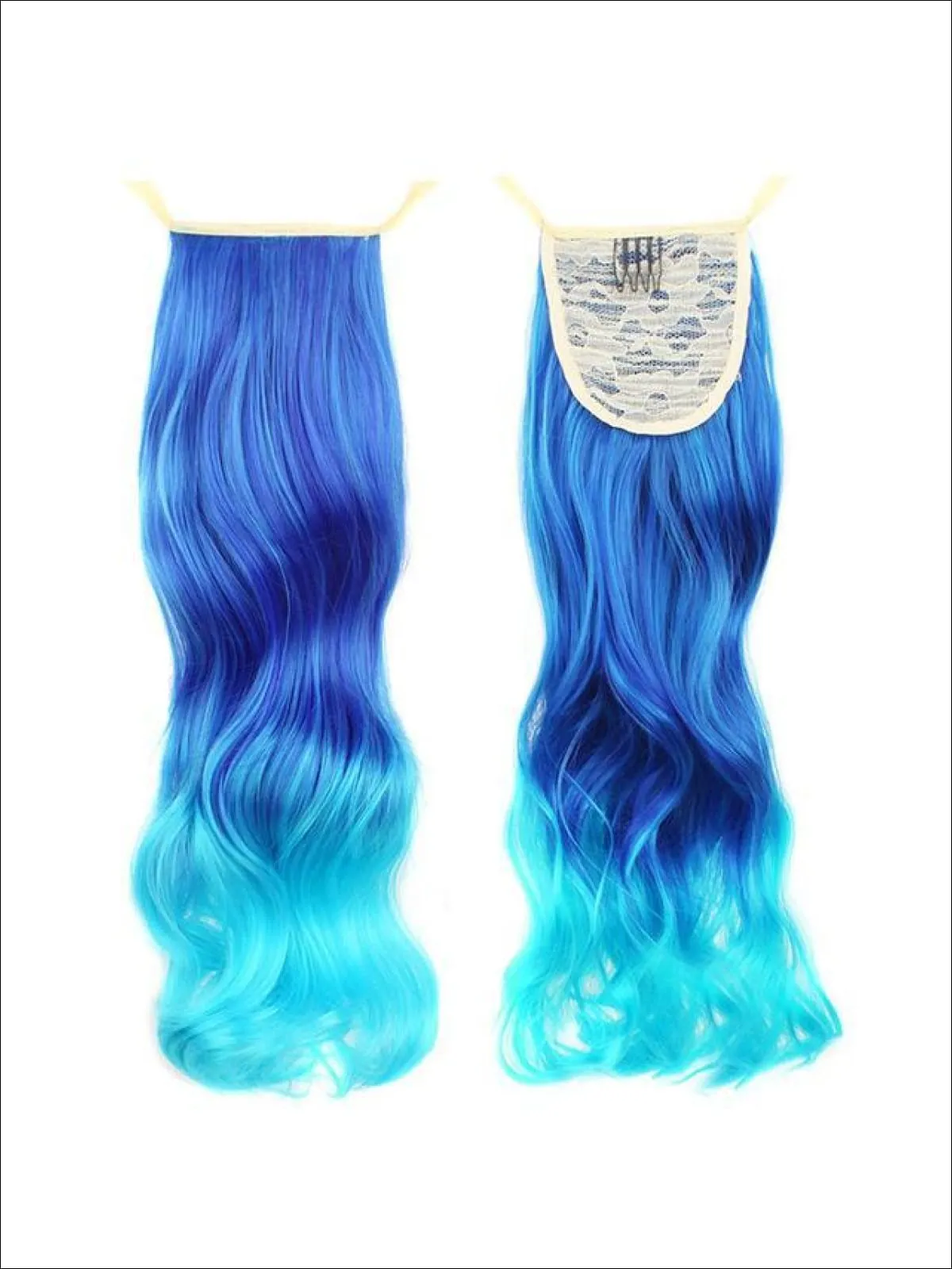 Girls Multi-Colored Detachable Ponytail Hair Extensions