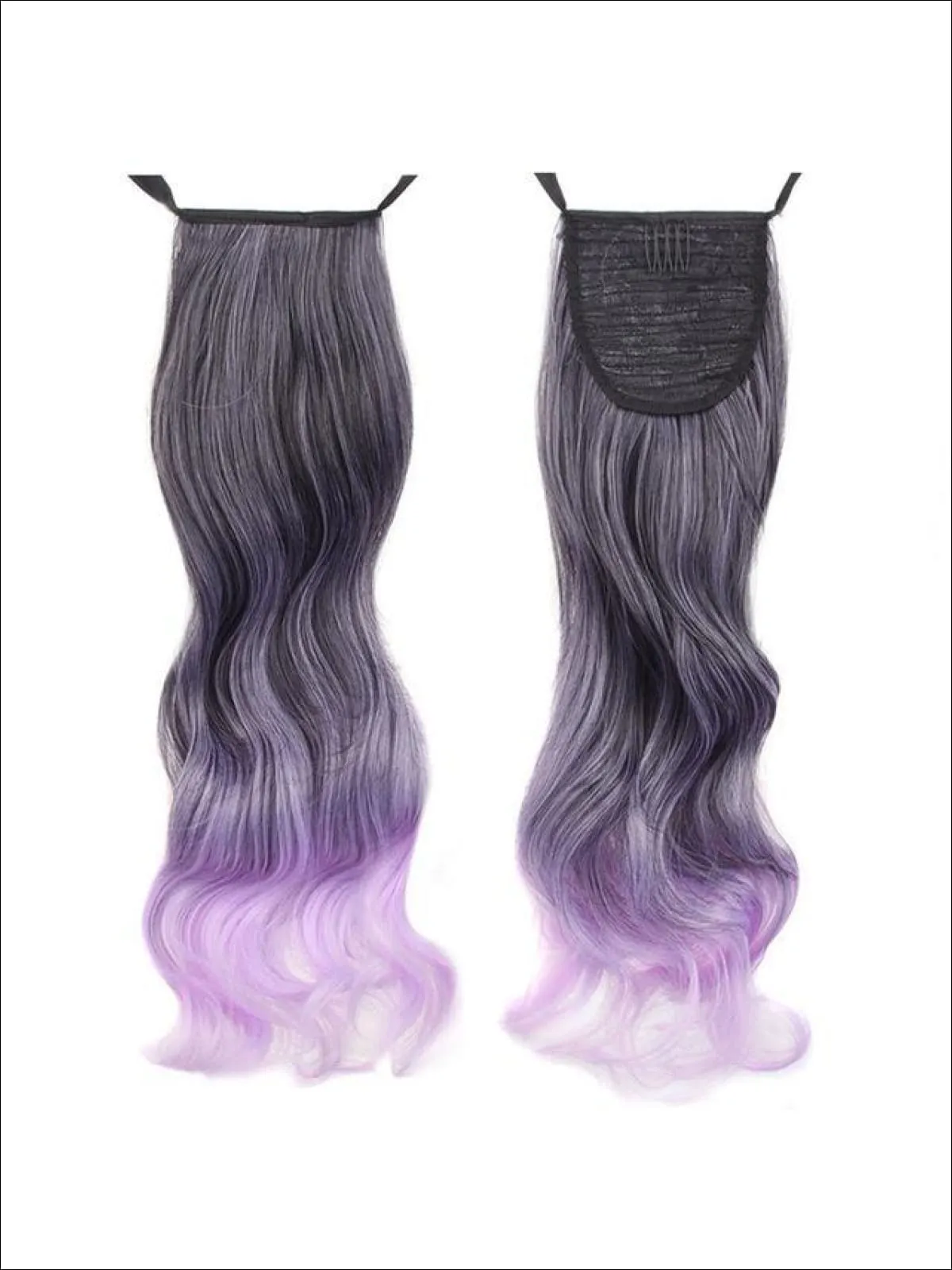 Girls Multi-Colored Detachable Ponytail Hair Extensions