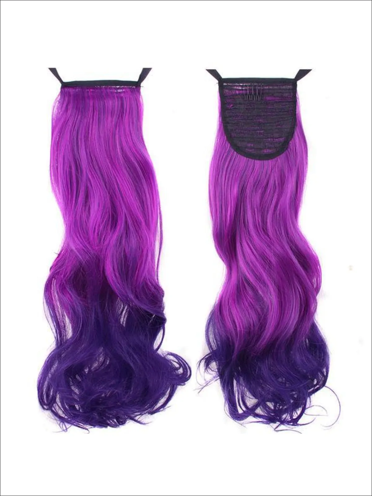 Girls Multi-Colored Detachable Ponytail Hair Extensions