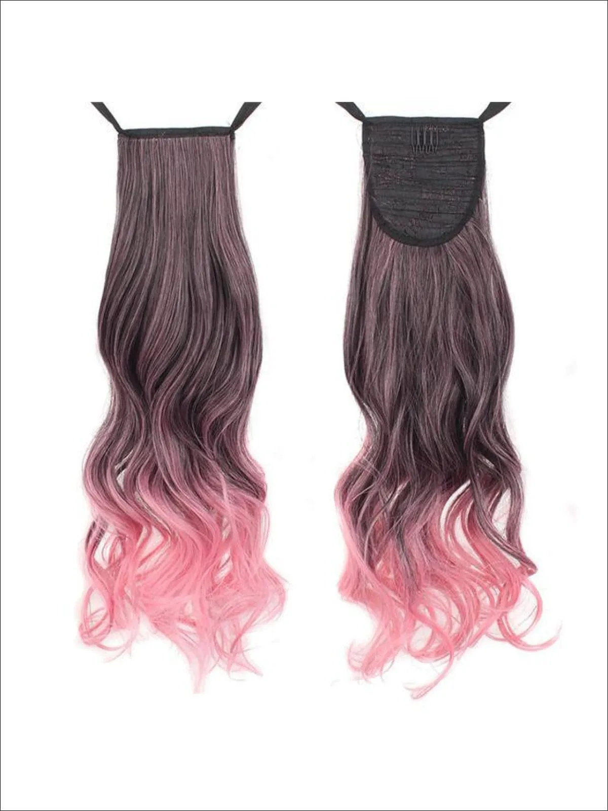 Girls Multi-Colored Detachable Ponytail Hair Extensions