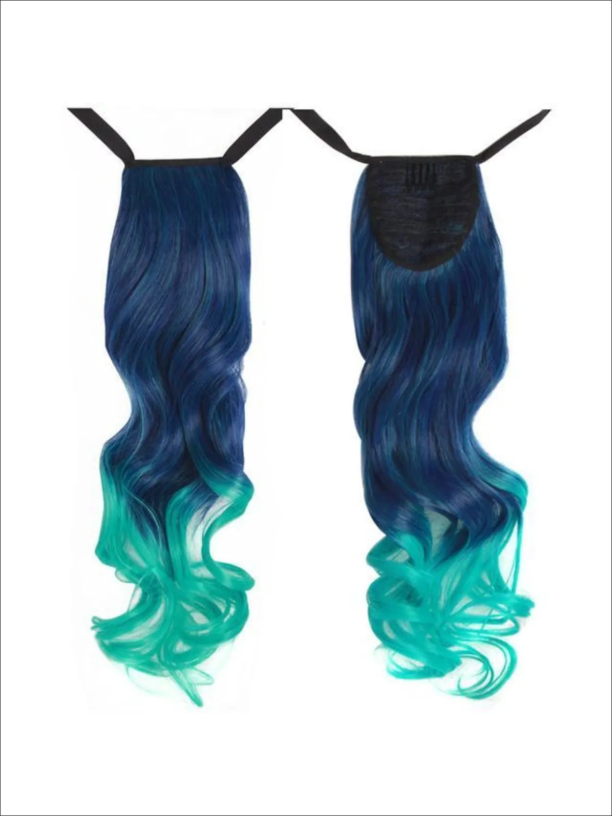 Girls Multi-Colored Detachable Ponytail Hair Extensions