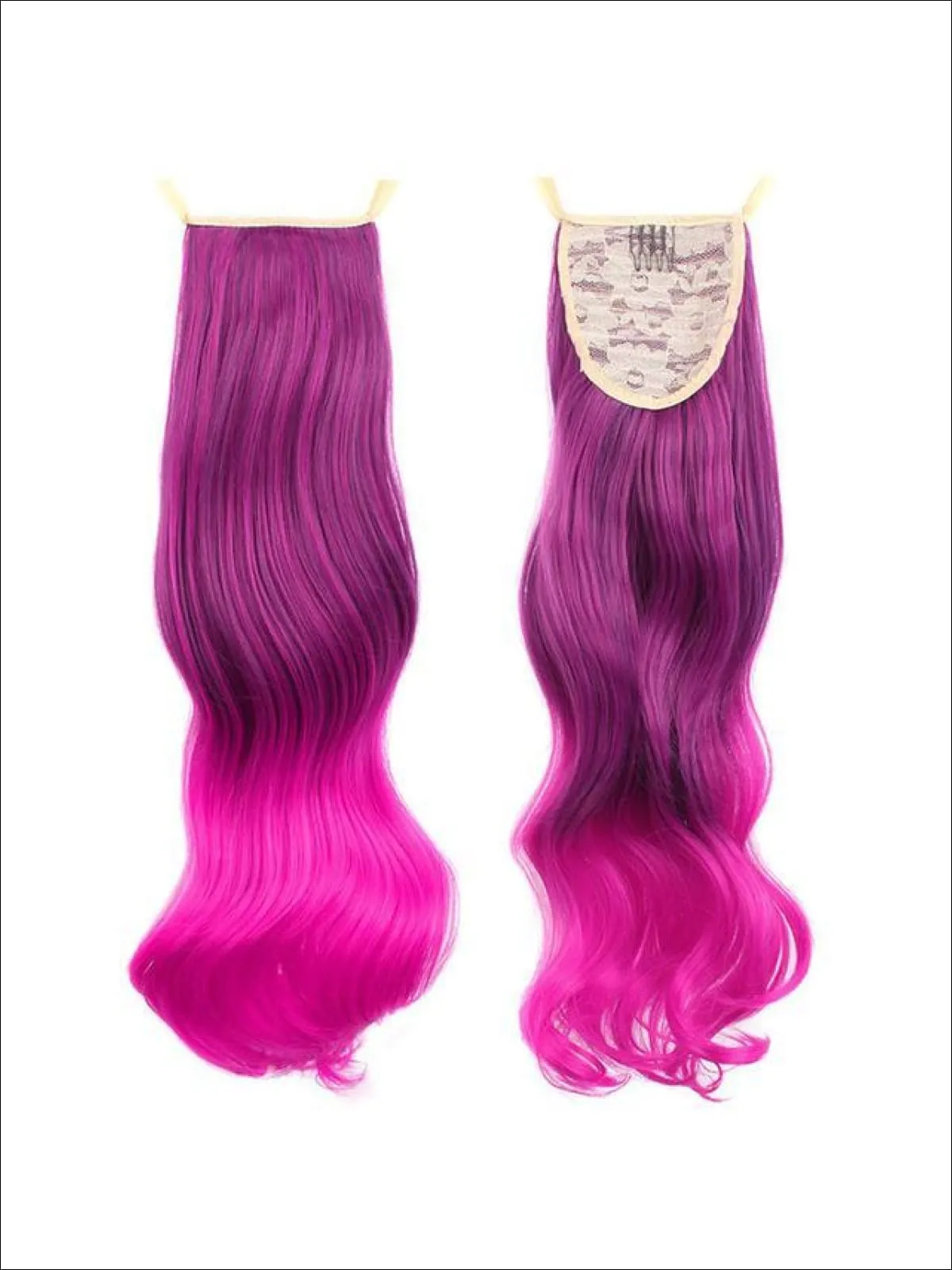 Girls Multi-Colored Detachable Ponytail Hair Extensions