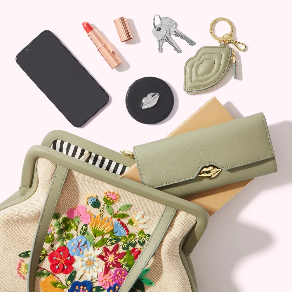 GRANITE FLORAL BLOOMS EVIE HANDBAG