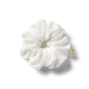 Halo Luxe Alice Mesh Scrunchie - White