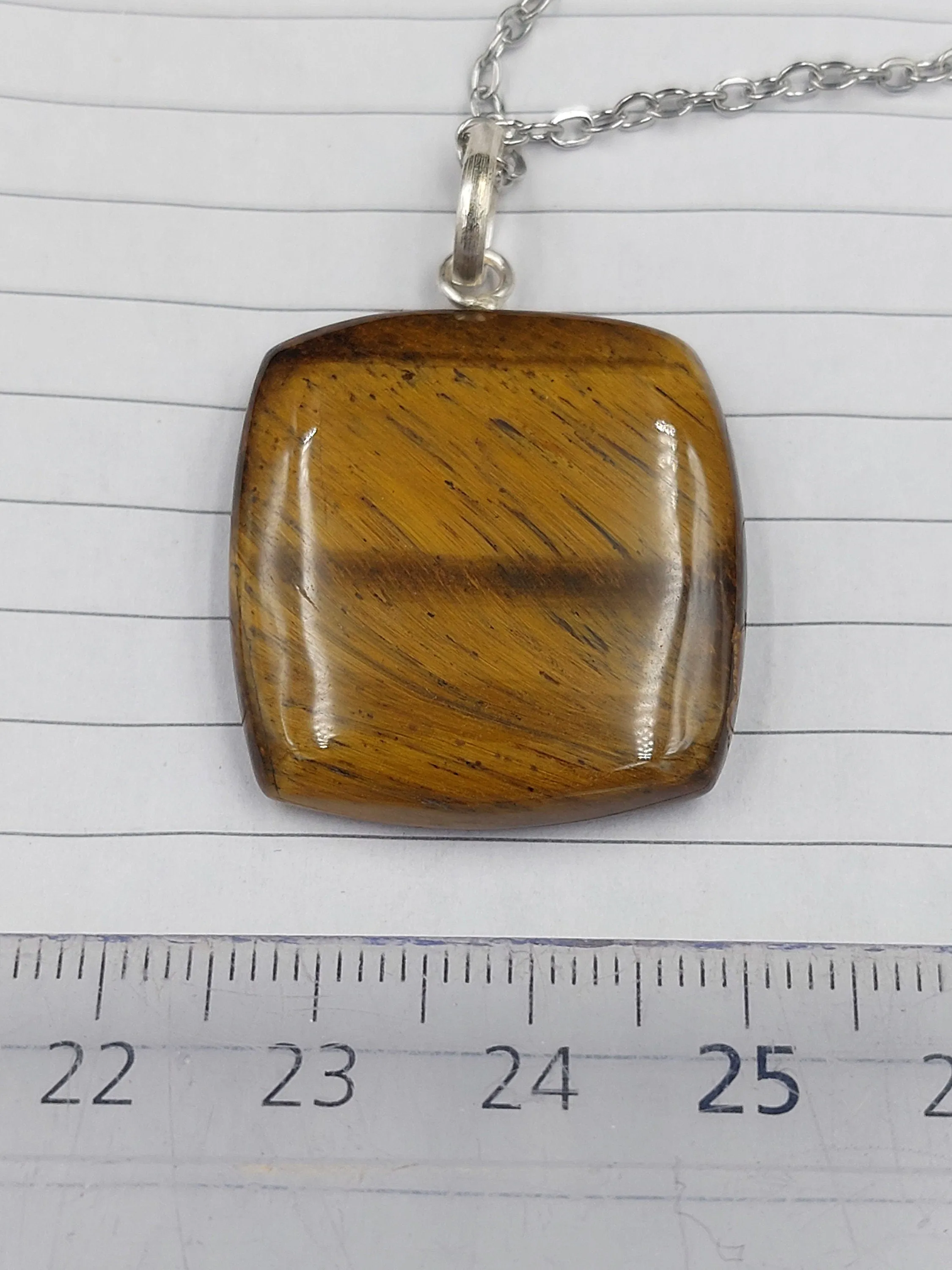 Handmade Luxury Yellow Tiger's Eye Pendant Cabochon Cut Healing Crystal Accessories Zodiac Mineral Stone