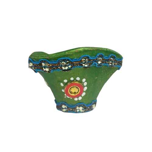 Heart Shape Multi colored Diyas-Pack of 6