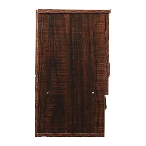 Hexagon Furnitures Wooden Orchid Dark Glossy 4 Door Modular Kitchen Cabinet (Brown)