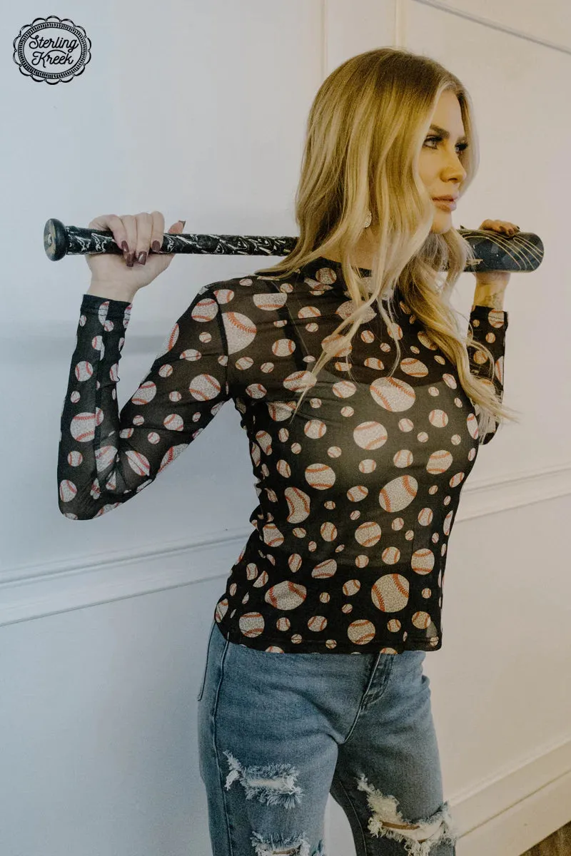 Hey Batter Batter Mesh Top