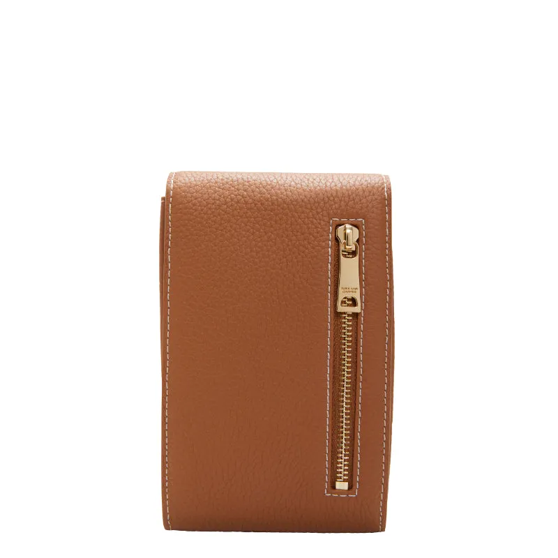 Holland Cooper Knightsbridge Ladies Phone Pouch Bag - Tan Gold