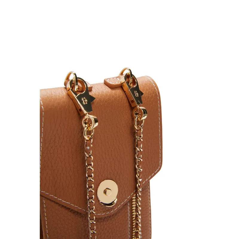 Holland Cooper Knightsbridge Ladies Phone Pouch Bag - Tan Gold