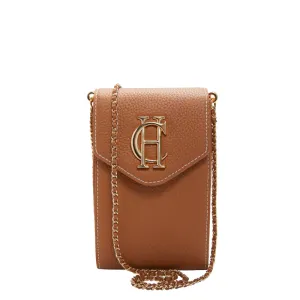 Holland Cooper Knightsbridge Ladies Phone Pouch Bag - Tan Gold