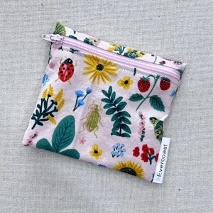 Insects on Pink Reusable Mini Snack Bag