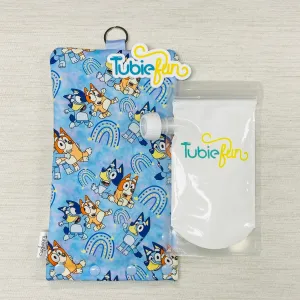 Insulated Milk Bag Suitable for Reusable Pouches - Heeler Sisters on Blue