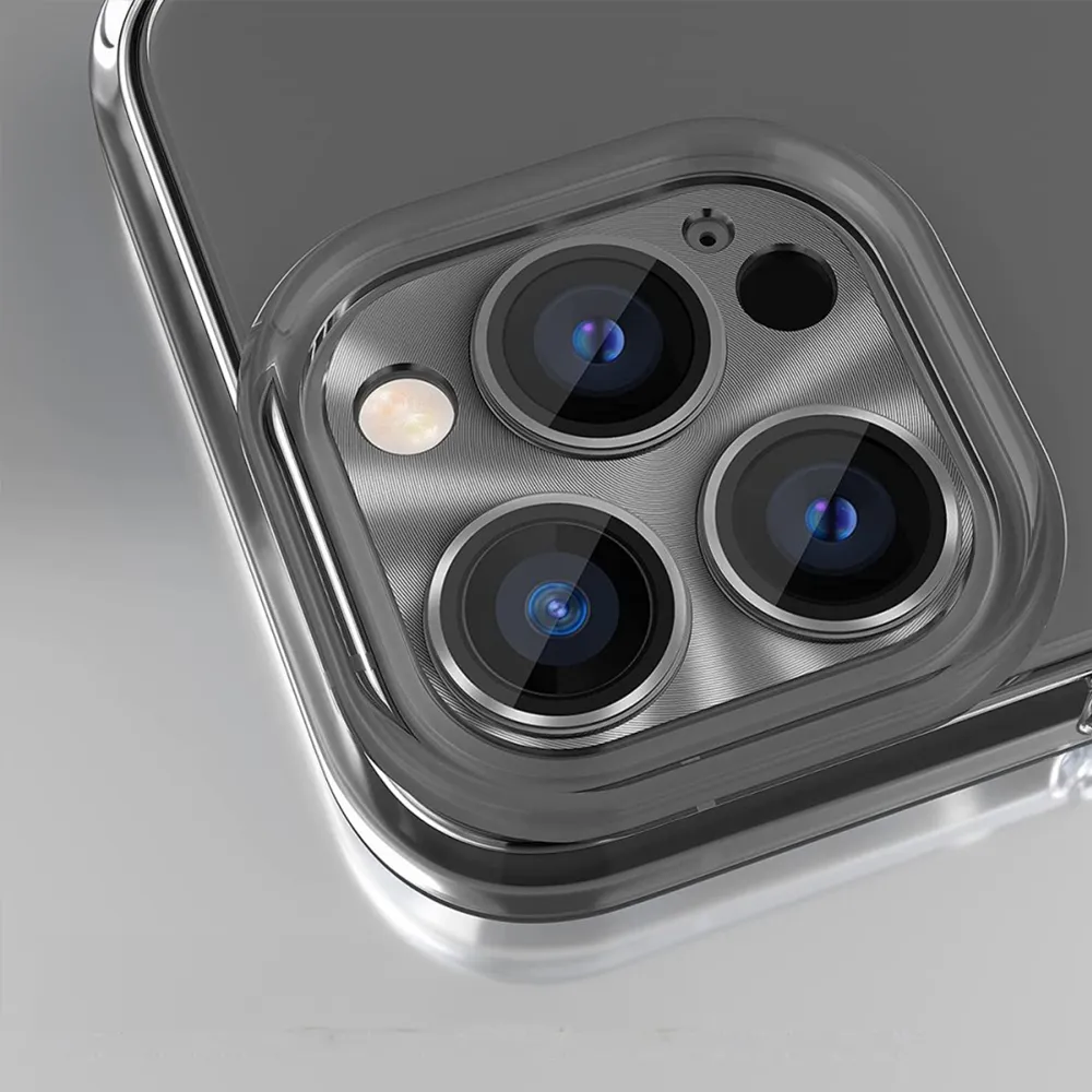 iPhone 16 Pro / iPhone 16 Pro Max Alu Ultra Clear Camera Lens Protector Full Protection with Armored Glass - Grey