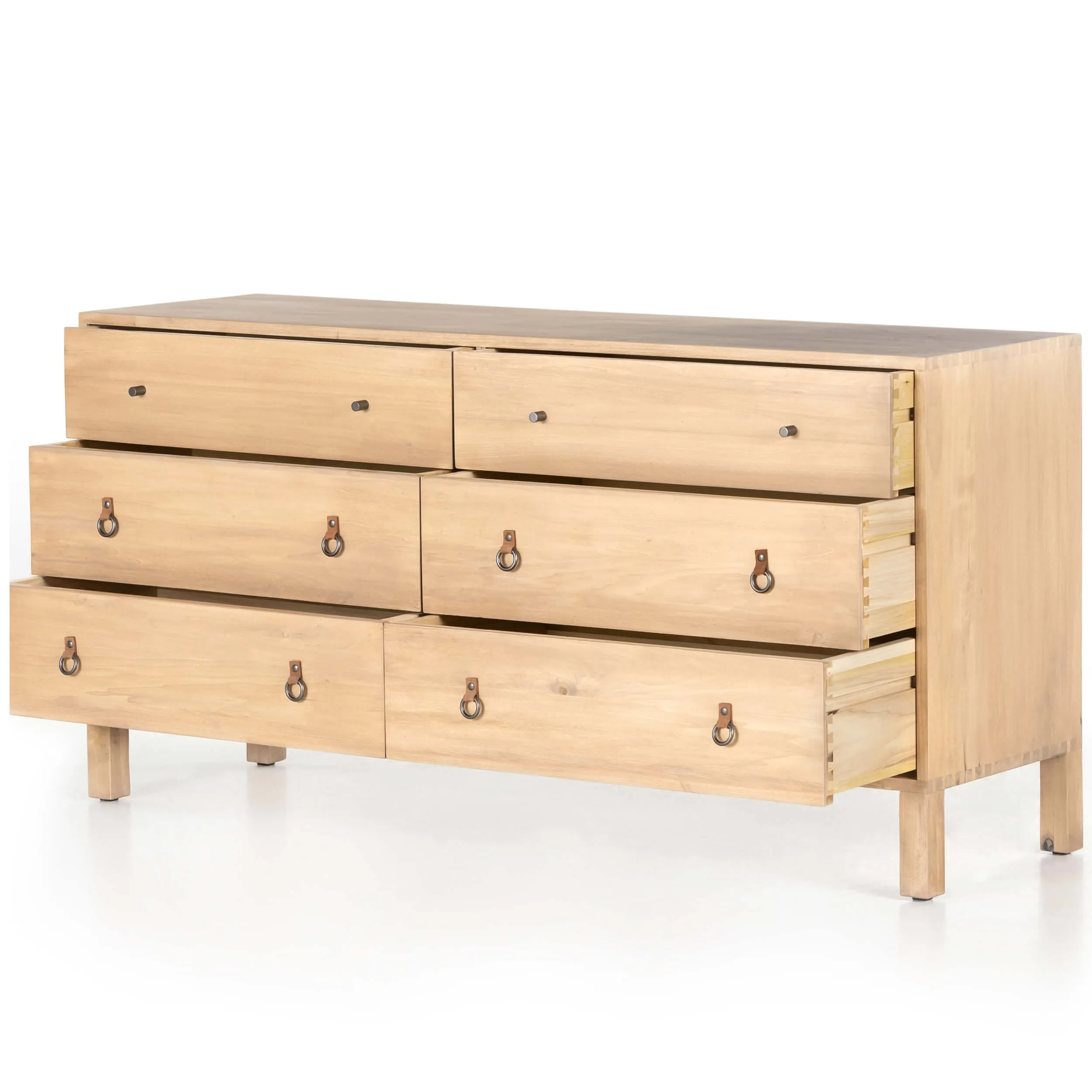 Isador 6 Drawer Dresser, Dry Wash Poplar